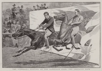 La réunion de Gymkhana au club de Ranelagh, la course d